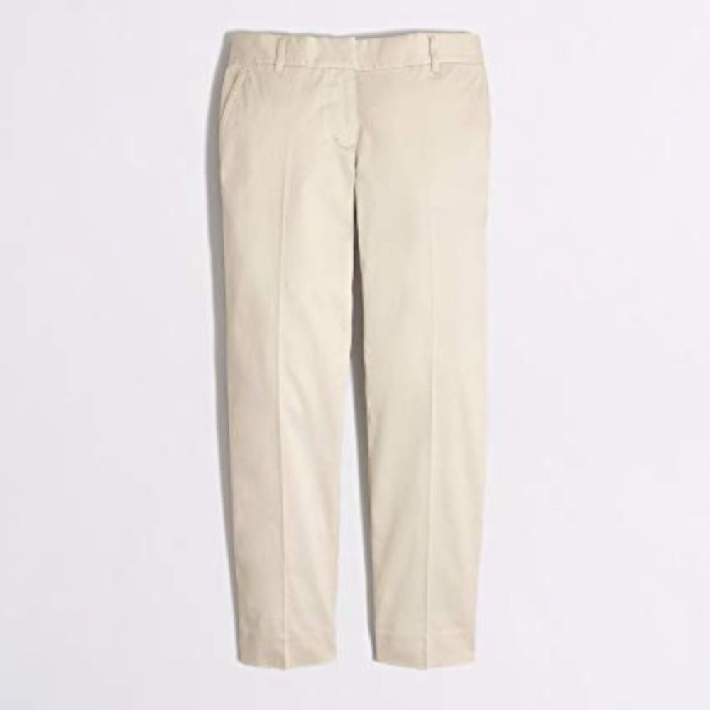 🚫SOLD🚫 J. Crew Stretch Cropped Ankle Pants Natural 4